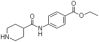 4-[(哌啶-4-羰基)氨基]苯甲酸乙酯分子结构 (CAS 433712-61-9)