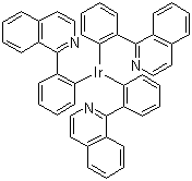 三[1-苯基异喹啉-C2,N]铱(III)分子结构 (CAS 435293-93-9)