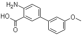 4-氨基-3'-甲氧基-[1,1'-联苯]-3-羧酸分子结构 (CAS 438190-81-9)