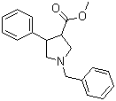 1-苄基-4-苯基吡咯烷-3-羧酸甲酯分子结构 (CAS 438492-33-2)