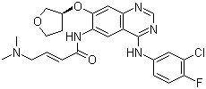 structure of CAS# 439081-18-2, BIBW 2992;N-[4-[(3-Chloro-4-fluorophenyl)amino]-7-[[(3S)-tetrahydro-3-furanyl]oxy]-6-quinazolinyl]-4-(dimethylamino)-2-butenamide