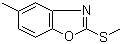 2-甲硫基-5-甲基苯并恶唑分子结构 (CAS 439608-30-7)