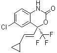 结构式 CAS# 440124-96-9, (4S)-6-氯-4-[(1E)-2-环丙基乙烯基]-1,4-二氢-4-(三氟甲基)-2H-3,1-苯并恶嗪-2-酮