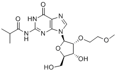 N2-iso-Butyryl-2'-O-(2-methoxyethyl)guanosine molecular structure (CAS 440327-50-4)