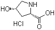 (4S)-4-羟基-L-脯氨酸盐酸盐分子结构 (CAS 441067-49-8)
