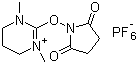 O-琥珀酰亚胺-1,3-二甲基丙基脲六氟磷酸盐分子结构 (CAS 443305-33-7)