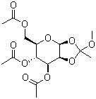 3,4,6-O-三乙酰基-beta-D-吡喃甘露糖 1,2-(甲基原乙酸酯)分子结构 (CAS 4435-05-6)