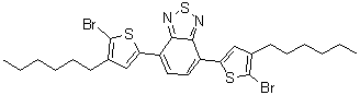 4,7-二(5-溴-4-己基噻吩-2-基)苯并[c][2,1,3]噻二唑分子结构 (CAS 444579-39-9)