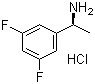 (S)-1-(3,5-二氟苯基)乙胺盐酸盐分子结构 (CAS 444643-16-7)