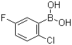 2-氯-5-氟苯硼酸分子结构 (CAS 444666-39-1)