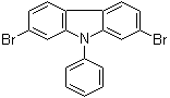 2,7-二溴-9-苯基-9H-咔唑分子结构 (CAS 444796-09-2)