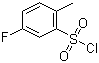 5-氟-2-甲基苯磺酰氯分子结构 (CAS 445-05-6)