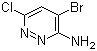 3-氨基-4-溴-6-氯哒嗪分子结构 (CAS 446273-59-2)