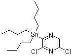 3,5-二氯-2-(三丁基锡烷基)吡嗪分子结构 (CAS 446285-70-7)