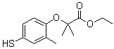 2-(4-巯基-2-甲基苯氧基)-2-甲基-丙酸乙酯分子结构 (CAS 447406-77-1)