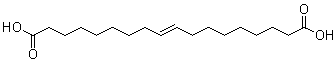 structure of CAS# 4494-16-0, 9-Octadecenedioic acid;1,18-Octadec-9-enedioic acid; Hexadec-8-ene-1,16-dicarboxylic acid; Homocivetic acid; Octadec-9-ene-1,18-dioic acid