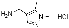 1,5-二甲基-1H-吡唑-4-甲胺单盐酸盐分子结构 (CAS 449811-81-8)