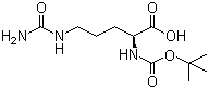N-叔丁氧羰基-L-瓜氨酸分子结构 (CAS 45234-13-7)