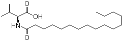 N-十六碳酰基-L-缬氨酸分子结构 (CAS 45287-42-1)
