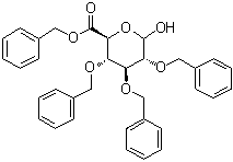 2,3,4-三-O-苄基吡喃葡萄糖醛酸苄酯分子结构 (CAS 4539-78-0)