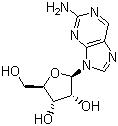 2-氨基嘌呤核苷分子结构 (CAS 4546-54-7)