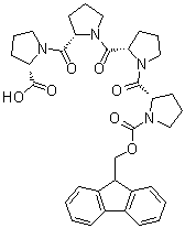 1-[芴甲氧羰基]-L-脯氨酰-L-脯氨酰-L-脯氨酰-L-脯氨酸分子结构 (CAS 454693-96-0)