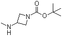 3-(甲基氨基)氮杂环丁烷-1-羧酸叔丁酯分子结构 (CAS 454703-20-9)