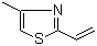 2-乙烯基-4-甲基噻唑分子结构 (CAS 45534-10-9)
