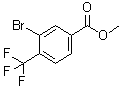 3-溴-4-(三氟甲基)苯甲酸甲酯分子结构 (CAS 455941-82-9)
