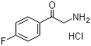 2-氨基-4'-氟苯乙酮盐酸盐分子结构 (CAS 456-00-8)