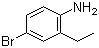 4-溴-2-乙基苯胺分子结构 (CAS 45762-41-2)