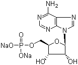 5'-腺嘌呤核苷酸二钠盐分子结构 (CAS 4578-31-8)