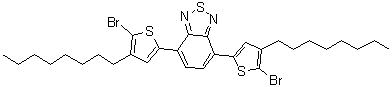 4,7-二(5-溴-4-辛基噻吩-2-基)苯并[c][1,2,5]噻二唑分子结构 (CAS 457931-23-6)