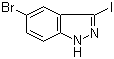 5-Bromo-3-iodo-1H-indazole molecular structure (CAS 459133-66-5)