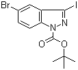 5-溴-3-碘-1H-吲唑-1-羧酸叔丁酯分子结构 (CAS 459133-68-7)