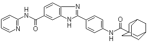 2-[4-(金刚烷-1-基甲酰氨基)苯基]-N-(2-吡啶基)-1H-苯并咪唑-5-甲酰胺分子结构 (CAS 459805-03-9)