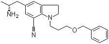 5-[(2R)-2-氨基丙基]-2,3-二氢-1-[3-(苄氧基)丙基]-1H-吲哚-7-腈分子结构 (CAS 459868-73-6)