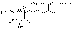 1-C-[4-氯-3-[(4-乙氧基苯基)甲基]苯基]-D-吡喃葡萄糖分子结构 (CAS 461432-27-9)