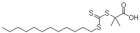 2-[Dodecylthio(thiocarbonyl)thio]-2-methylpropionic acid molecular structure (CAS 461642-78-4)