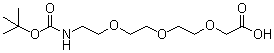5,8,11-三氧杂-2-氮杂十三烷二酸 1-叔丁酯分子结构 (CAS 462100-06-7)