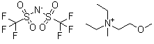 N,N-二乙基-N-甲基-N-(2-甲氧基乙基)铵二(三氟甲烷磺酰基)亚胺盐分子结构 (CAS 464927-84-2)