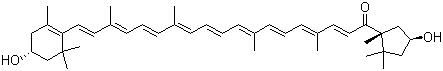 结构式 CAS# 465-42-9, 辣椒红; 辣椒红素