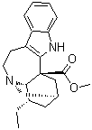 伊菠胺-18-羧酸甲酯分子结构 (CAS 467-77-6)