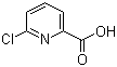6-氯吡啶-2-羧酸分子结构 (CAS 4684-94-0)