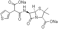 替卡西林二钠分子结构 (CAS 4697-14-7)
