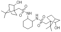 (1R,1'R,2S,2'S,4S,4'S)-N,N'-(1S,2S)-1,2-环己烷二基双[2-羟基-7,7-二甲基二环[2.2.1]庚烷-1-甲烷磺酰胺分子结构 (CAS 470665-33-9)