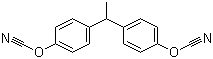 structure of CAS# 47073-92-7, 1,1-Bis(4-cyanatophenyl)ethane;Cyanic acid ethylidenedi-4,1-phenylene ester; Bisphenol E cyanate ester