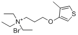 N,N,N-Triethyl-3-((4-methylthiophen-3-yl)oxy)propan-1-aminium bromide molecular structure (CAS 471269-03-1)