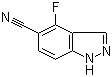 4-氟-1H-吲唑-5-甲腈分子结构 (CAS 473416-81-8)