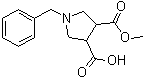 structure of CAS# 474317-64-1, 1-(Phenylmethyl)-3,4-pyrrolidinedicarboxylic acid monomethyl ester